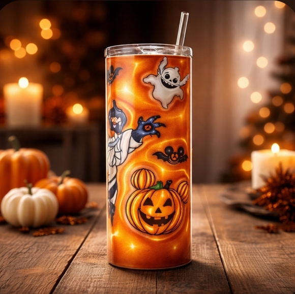 Other - Stitch Mummy Tumbler with Straw